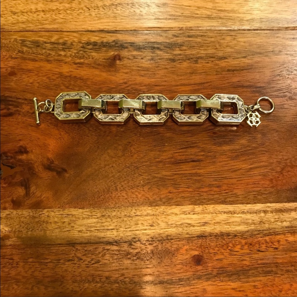 Ann Taylor Gold Snakeskin Chain Link Bracelet